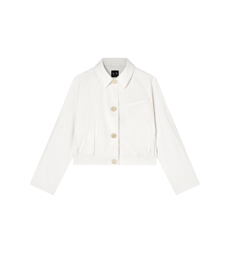 A|X Armani Exchange Giacca Blouson Boxy bianco