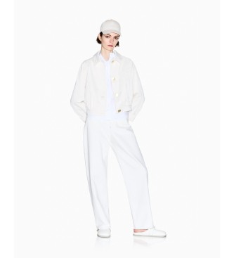 A|X Armani Exchange Giacca Blouson Boxy bianco
