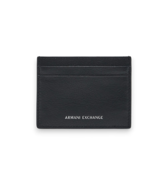 A|X Armani Exchange Portacarte in pelle con texture liscia e molteplici scomparti nero