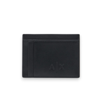 A|X Armani Exchange Portacarte in pelle con texture liscia e molteplici scomparti nero
