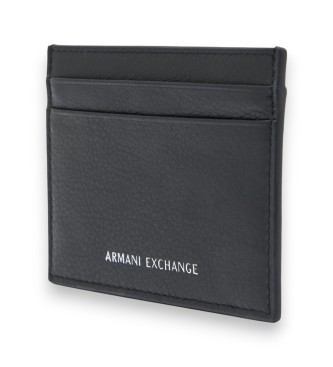A|X Armani Exchange Portacarte in pelle con texture liscia e molteplici scomparti nero