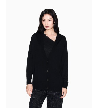 A|X Armani Exchange Luźny kardigan w kolorze czarnym