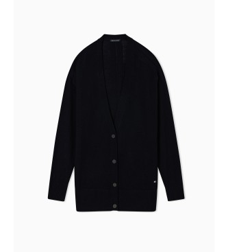 A|X Armani Exchange Luźny kardigan w kolorze czarnym