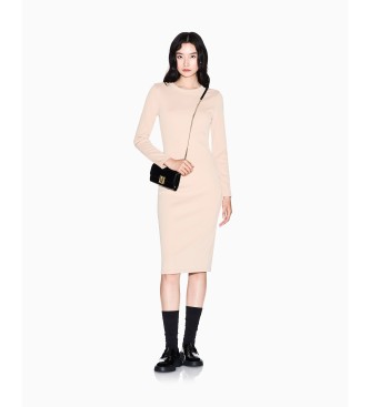 A|X Armani Exchange Vestido Ajustado beige