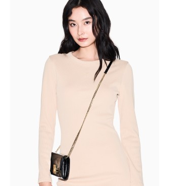 A|X Armani Exchange Vestido Ajustado beige