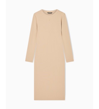A|X Armani Exchange Vestido Ajustado beige