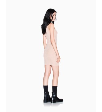 A|X Armani Exchange Robe midi à col montant nude