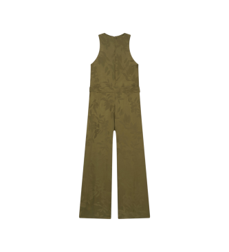 A|X Armani Exchange mono de viscose jacquard avec ceinture verte