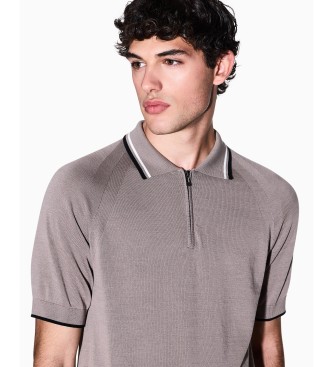 A|X Armani Exchange Polo Knit Driftwood gris