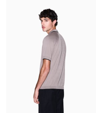 A|X Armani Exchange Polo Knit Driftwood gris