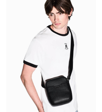 A|X Armani Exchange Polovična torba za na ramo črna