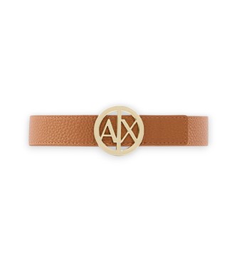 A|X Armani Exchange Brown Plat belt