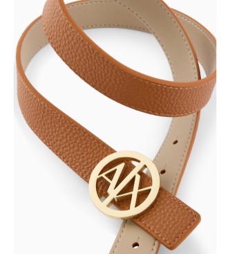 A|X Armani Exchange Brown Plat belt