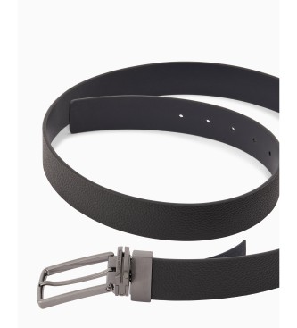 A|X Armani Exchange Black Plate Belt