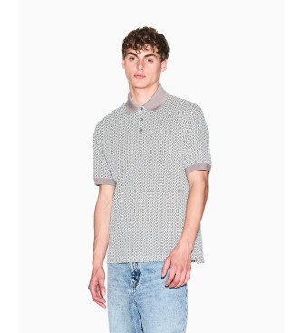 A|X Armani Exchange Kremna polkrožna siva polo majica