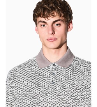 A|X Armani Exchange Kremna polkrožna siva polo majica