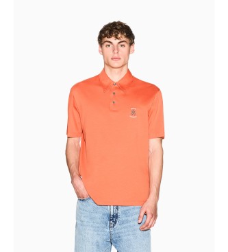 A|X Armani Exchange Orange oxide casual polo shirt