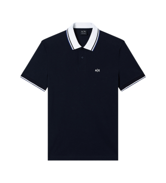 A|X Armani Exchange Slim-fit navy polo shirt