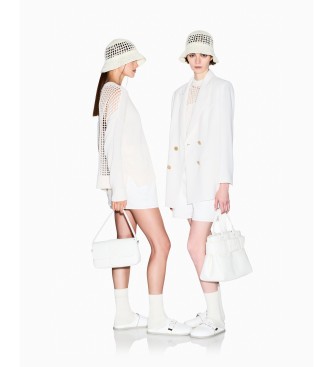 A|X Armani Exchange Maglione bianco con scollo a V