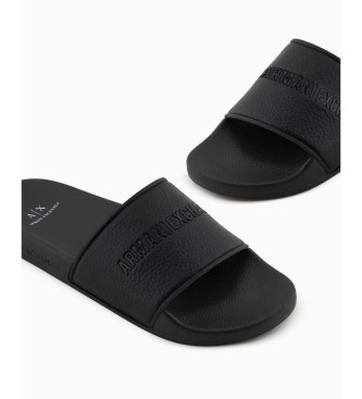 A|X Armani Exchange Plain Flip Flops black