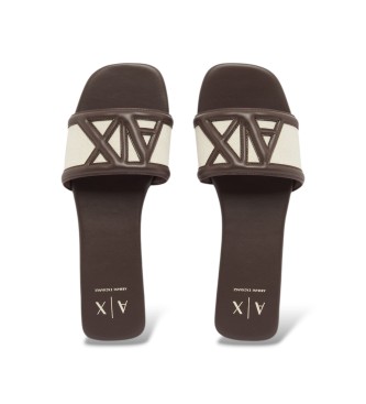 A|X Armani Exchange Donkerbruine Perfect sandalen