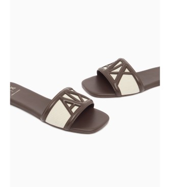 A|X Armani Exchange Donkerbruine Perfect sandalen