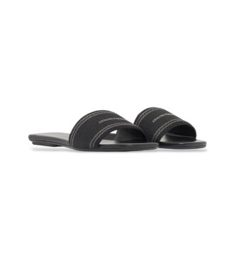 A|X Armani Exchange Sandaler i svart jacquardtyg