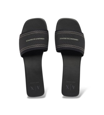A|X Armani Exchange Sandaler i svart jacquardtyg