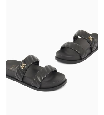 A|X Armani Exchange Sandales Design noir