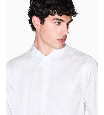 A|X Armani Exchange Camicia dal taglio regolare in twill di viscosa bianco