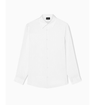 A|X Armani Exchange Camicia dal taglio regolare in twill di viscosa bianco