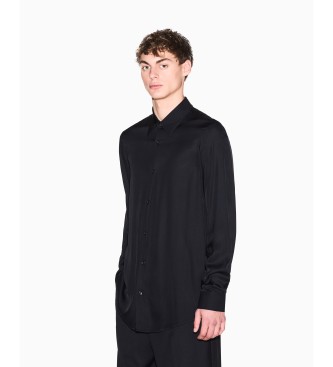 A|X Armani Exchange Camisa cl�ssica preta