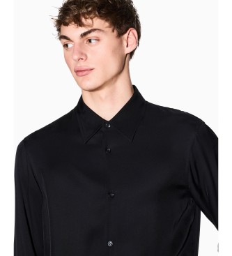 A|X Armani Exchange Camisa cl�ssica preta