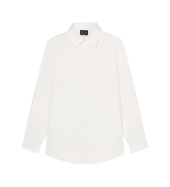 A|X Armani Exchange Camisa Lettering Diagonal J branco