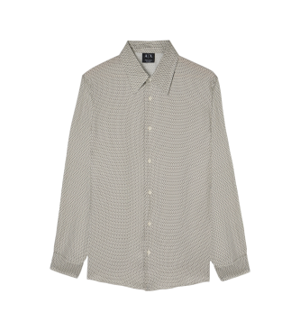A|X Armani Exchange Camisa cinzenta de colarinho italiano