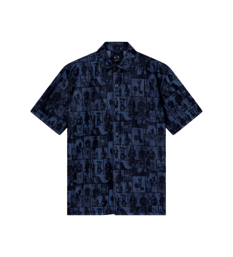 A|X Armani Exchange Camicia di jeans blu marino