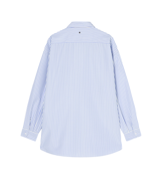 A|X Armani Exchange Blaues Hemd mit Merinokragen