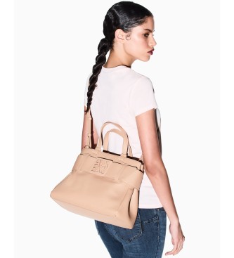 A|X Armani Exchange Bolso Textura beige