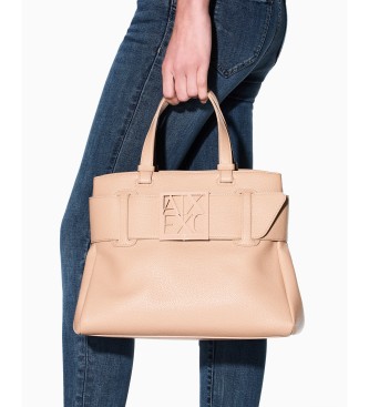 A|X Armani Exchange Bolso Textura beige