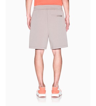 A|X Armani Exchange Bermuda in cotone con logo laterale taupe