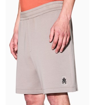 A|X Armani Exchange Bermuda in cotone con logo laterale taupe