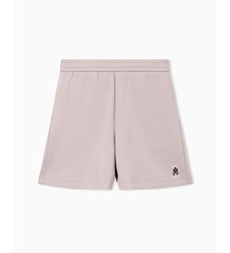 A|X Armani Exchange Bermuda in cotone con logo laterale taupe