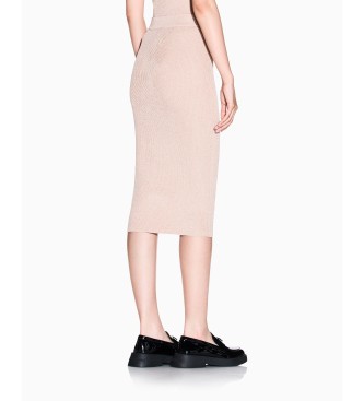 A|X Armani Exchange High Waisted midi skirt nude