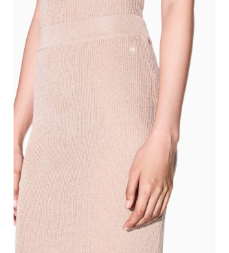 A|X Armani Exchange High Waisted midi skirt nude