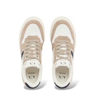 A|X Armani Exchange T�nis de material misto castanho