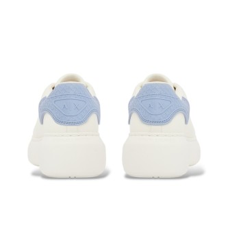 A|X Armani Exchange White vintage effect sneakers