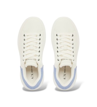 A|X Armani Exchange White vintage effect sneakers