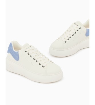 A|X Armani Exchange White vintage effect sneakers