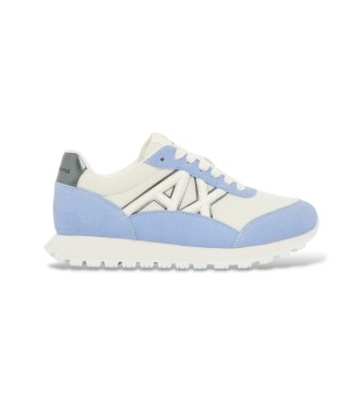 A|X Armani Exchange Baskets avec panneaux en mesh et semelle en caoutchouc texturé bleu