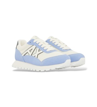 A|X Armani Exchange Baskets avec panneaux en mesh et semelle en caoutchouc texturé bleu
